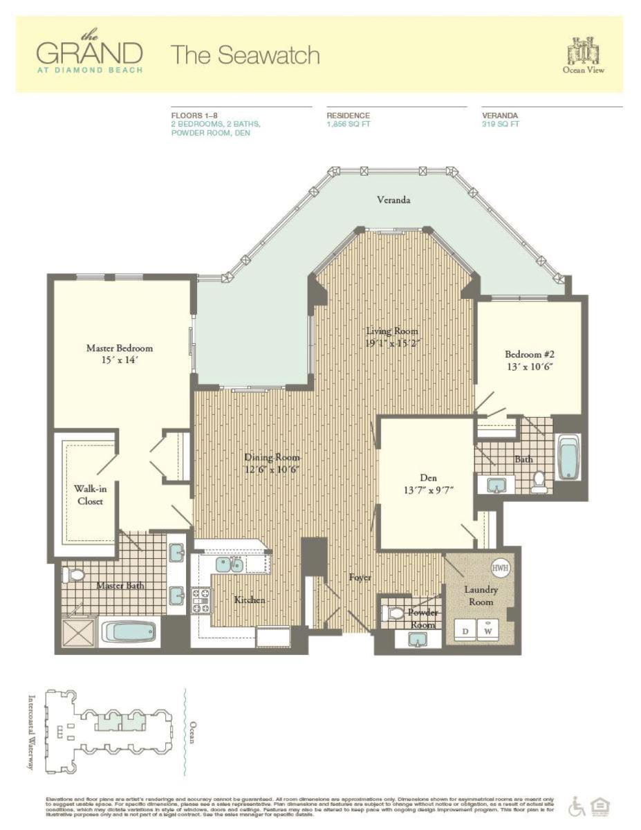 Floor Plan for Residence 409 at The Grand