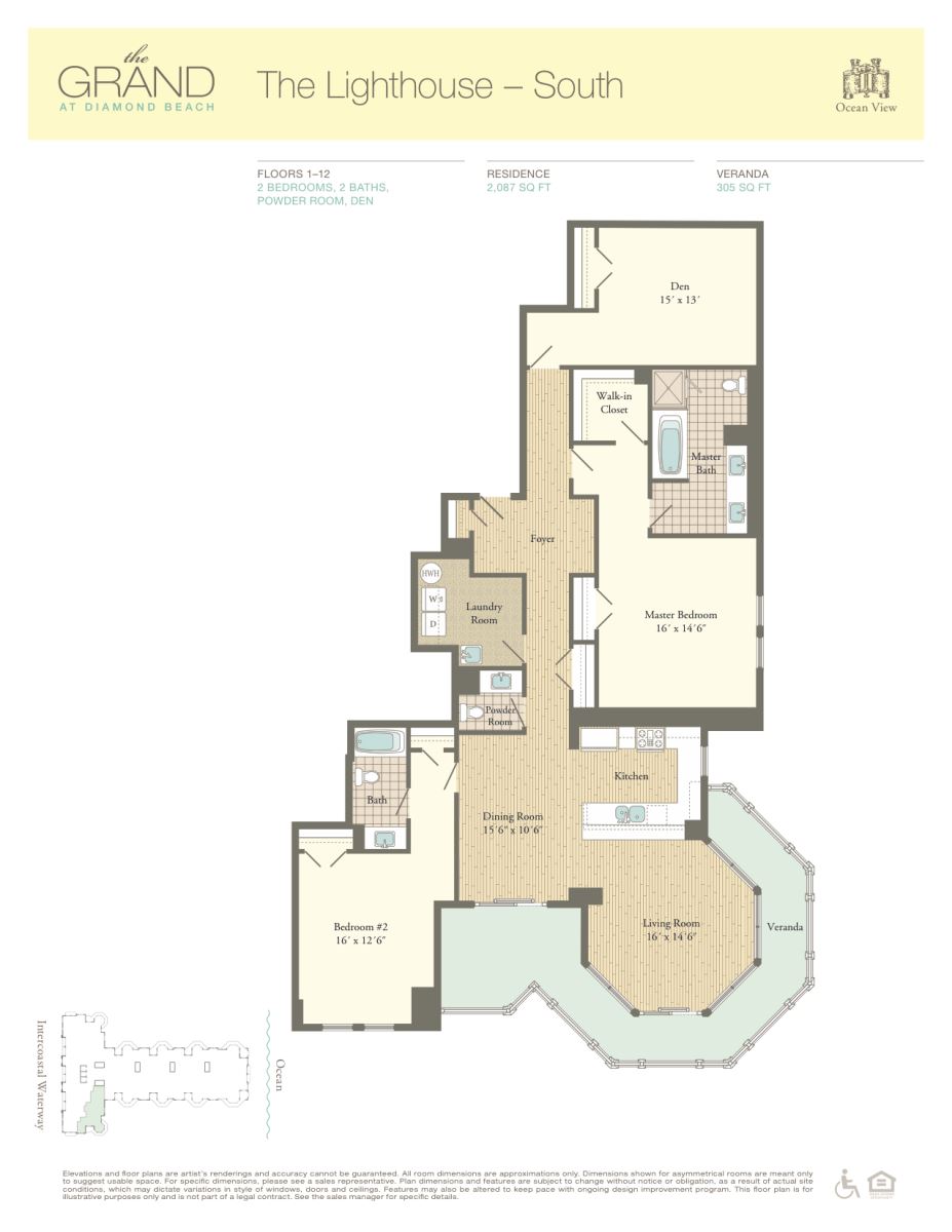 Floor Plan for Residence 603 at The Grand