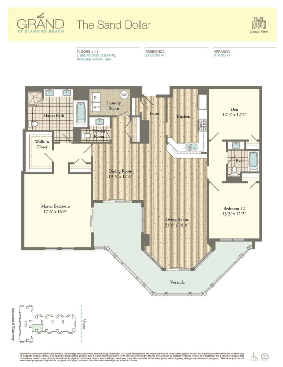Floor Plan for Residence 308 at The Grand