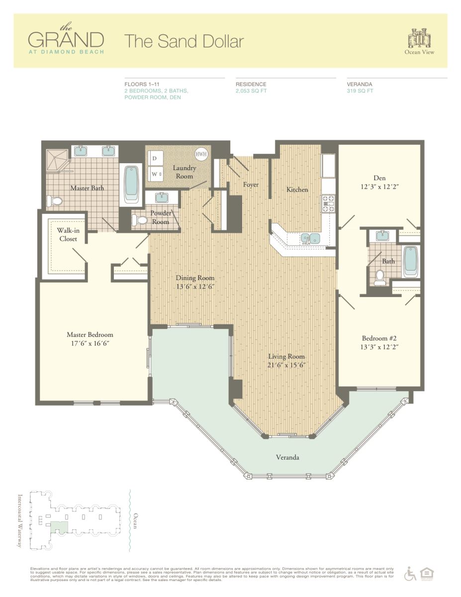 Floor Plan for Residence 1108 at The Grand