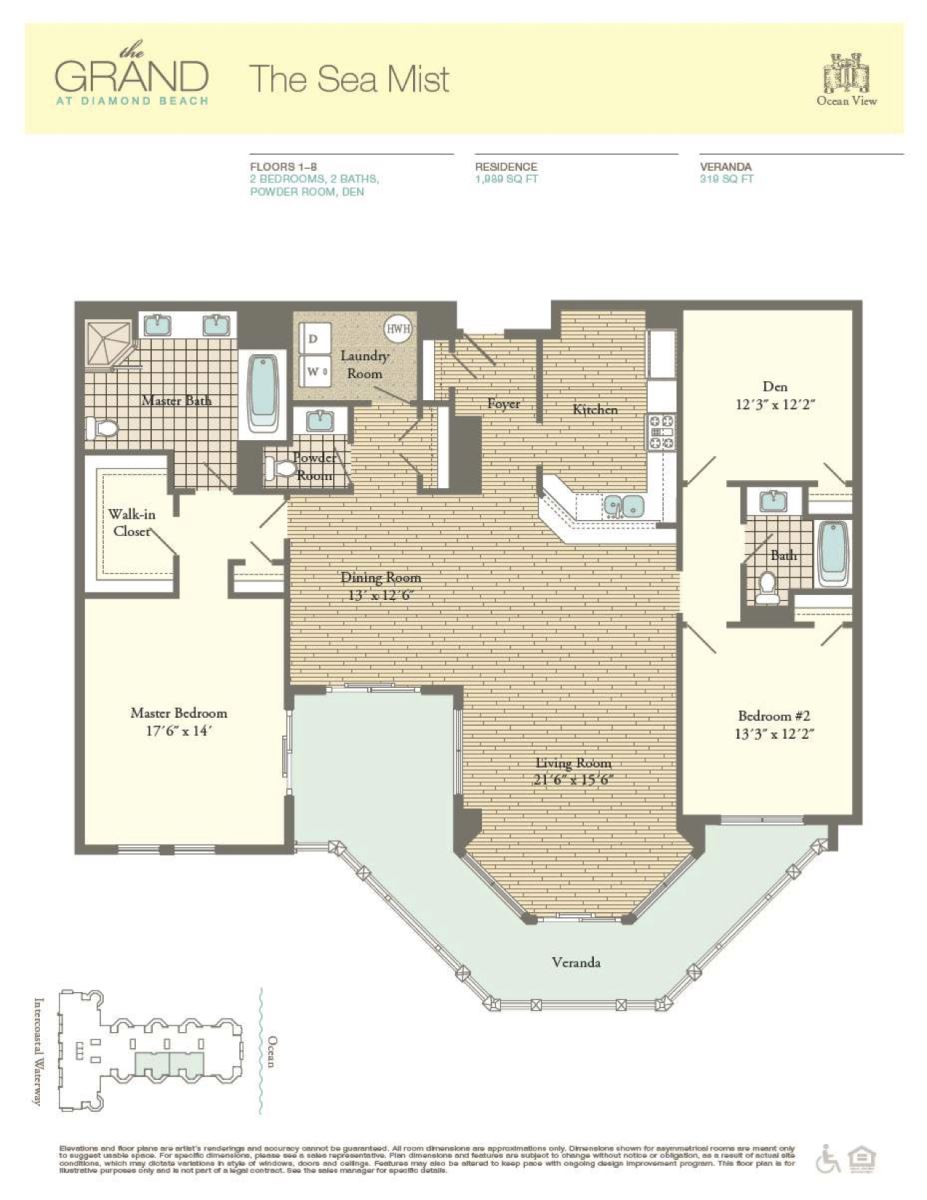 Floor Plan for Residence 810 at The Grand